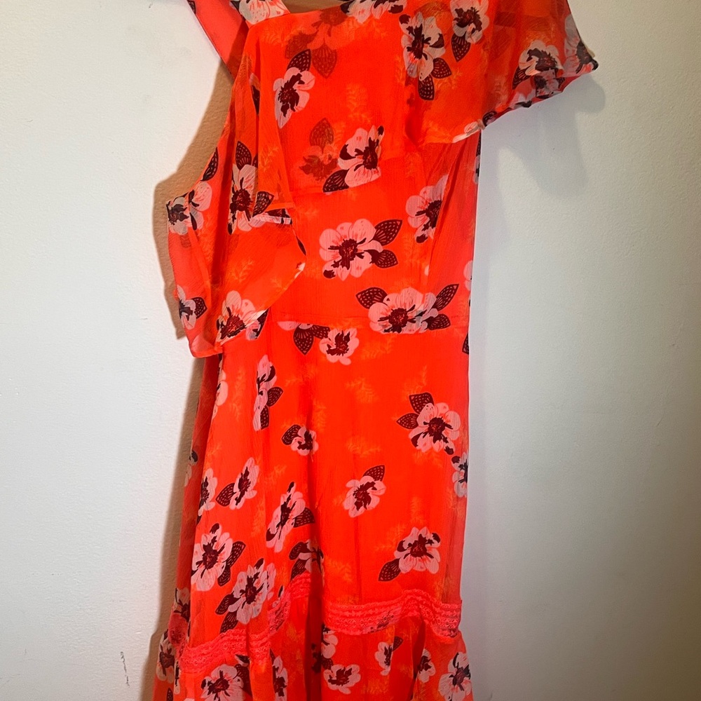 Express Orange Floral Dress